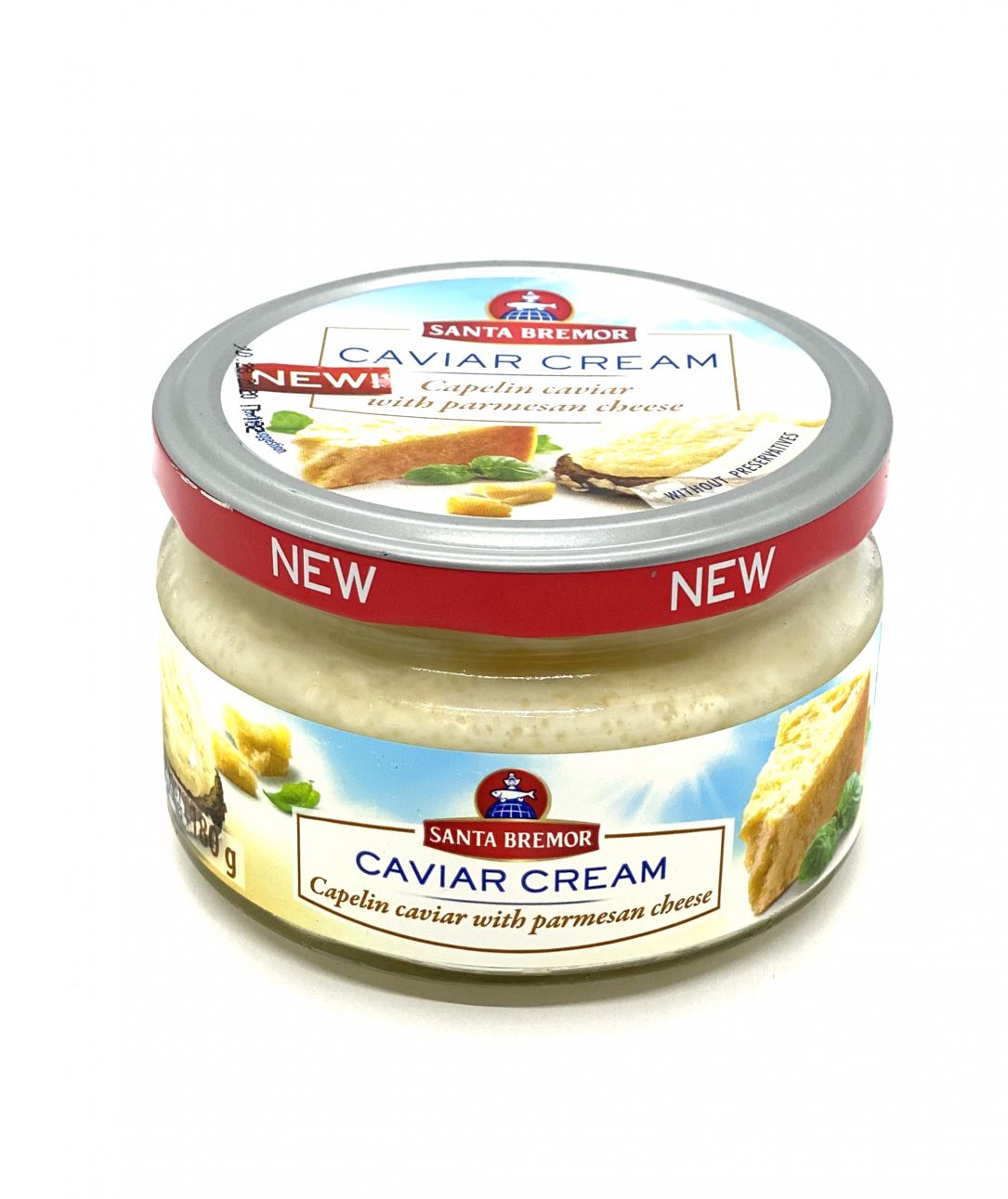 Prepackaged Deli Caviar Spread Taramasalata Capelin Caviar With Parmesan Cheese 180g